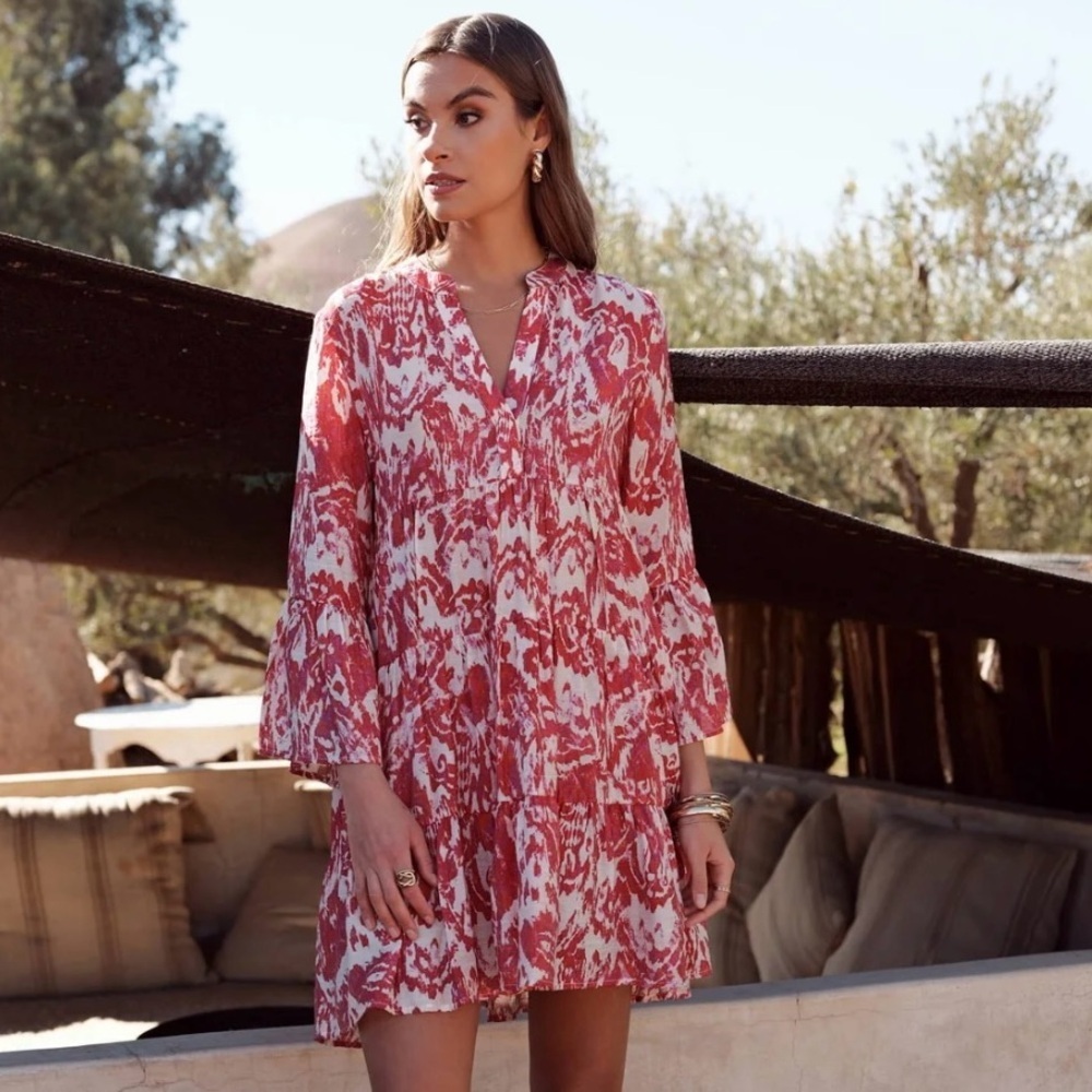 NEW with tags Choklate Paris Red and White Printed Dress Size Medium